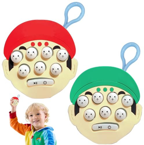 2pcs Super Mario Schlüsselanhänger, Silikon Schlüsselbund, Cartoon Schlüsselanhänger, mit Mini Handheld Fast Speed Push Game, Pop it Fidget Spielzeug, Erwachsene und Kinder Decoration Accessories