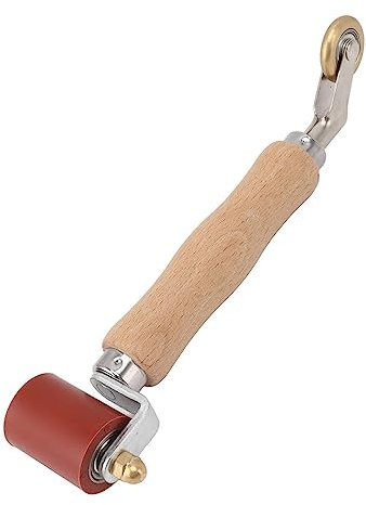 Profi Andrückrolle, Doppelkopf Nahtroller, 2 IN 1 Andrückwalze Rollen 40mm Silikon Andrückrolle 6mm Messing Bodenecke Nahtroller für Roofing PVC TPO Schweißwerkzeug und Klebenaht(Rot)