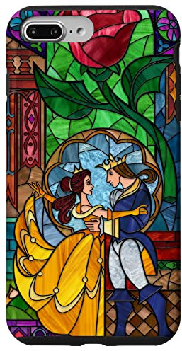 iPhone 7 Plus/8 Plus Disney Beauty and the Beast Belle and Prince Stained Glass Case