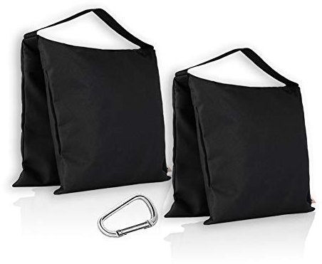 ZELARMAN Saddlebag Sand Bags for Photography Video Equipment, 2 Pack Heavy Duty Empty Sandbag Weight Bags for Photo Video Studio Stand, Light Stand Tripod and Jib Arm Mini Camera Crane