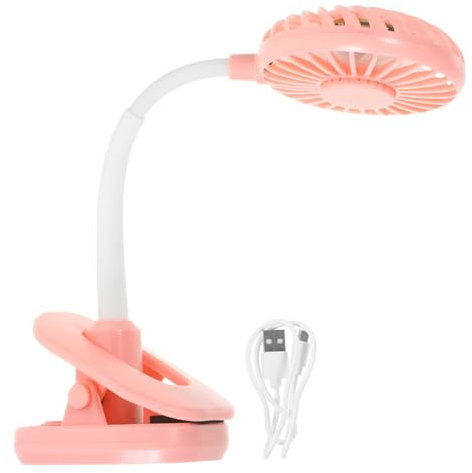 Ciieeo 1 ventilador LED USB – ventilador de escritorio portátil para lámparas de mesa, lámpara de escritorio con ventilador de carga