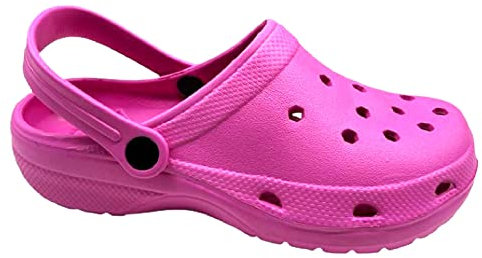 Ladies Womens Mules Fuchsia Slippers Nursing Garden Beach Clogs Shoes Sandals
