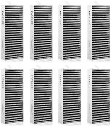 PARTSEE Dunstabzugshaube Aktivkohlefilter für Bosch HEZ9VRCR0 / Siemens HZ9VRCR0 / Neff Z821VR0 / Gaggenau CA282111 / Constructa CZ9VRCR0, Clean Air Filter Zubehör（8 Stück）