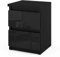 roe furniture Kommode mit 2 Schubladen - Modern Schubladenschrank - Komodenschrank - Schubladenkommode 30 cm Breit - Schwarz Hochglanz