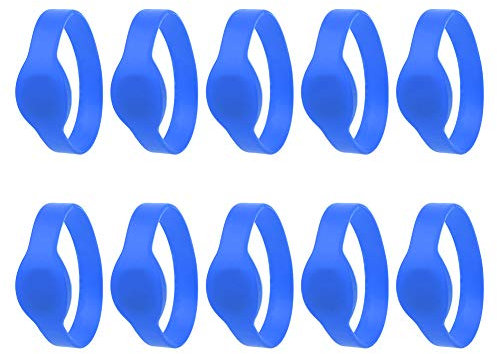 Bracelet en Silicone 125Khz, 10 Pièces, étanche IP68, Carte d'identité pour Piscine, Sauna (Bleu)