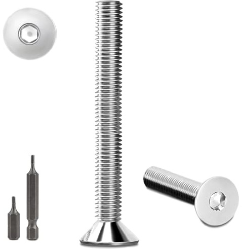150 Tornillos de Cabeza Avellanada M3 x 30 mm - Acero Inoxidable, Hexágono Interior, 2 Unidades - Cabeza Hexagonal, DIN 7991/ISO 10642