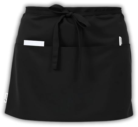 Viamart® - Professionelle Gastronomie Schürze - Gastronomie Schürze - Bistroschürze - Hüftschürze - Bedienungsschürze - Serviceschürze - Kellnerschürze - Kurze Schürze - Kochschürze - Unisex: Mann