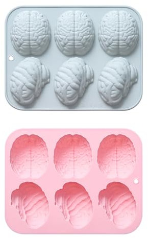 Gießformen Gehirn Formen Kuchenform 6-in-2 Packs für Kreativität