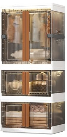 NETEL aufbewahrungsbox mit Deckel groß,150L und 2x72L Plastik ordnungsboxen kleiderschrank, stapelbare aufbewahrungsboxen mit tür, Faltbare aufbewahrungsbox mit Rollen,Stahlrohr und 5 Kleiderbügel