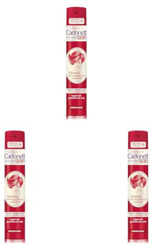 Cadonett Dop - Laque Maintien En Souplesse Longue Durée Triple Protection Pour Cheveux Gras - 300 ml (Lot de 3)
