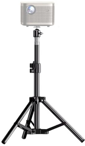 Generic Tripod, Universal Projector Stand, Foldable & Telescopic, Black, Compatible with Projector, Metal Material, Height Adjustable 55-210cm