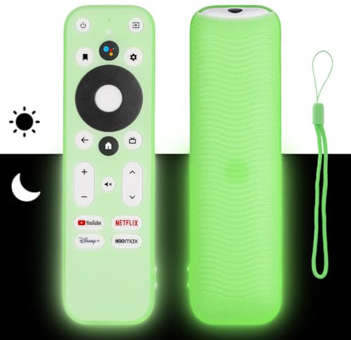 Custodia Telecomando in Silicone Compatibile Con ONN 100024646 100026240 TV Telecomando Copertura Protettiva Antiurto Con un Cordino(Verde Fluorescente)