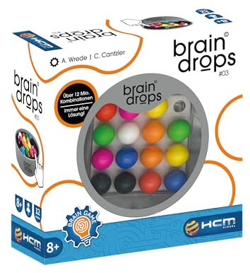 HCM Kinzel 55236 Braindrops #03 - Logikspiel ab 8 Jahren – 12 herausfordernde Aufgaben – Denkspiel für Kinder & Erwachsene