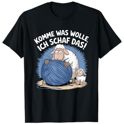 Lustiges Strickmotiv – Komme was Wolle T-Shirt