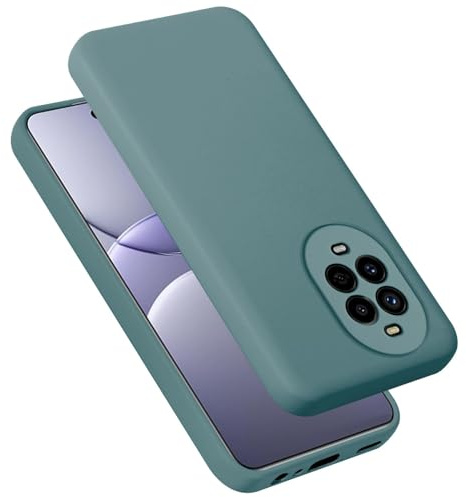 Cadorabo Hülle kompatibel mit Huawei NOVA 13 Pro Hülle Silikon Handyhülle für NOVA 13 Pro Case aus flüssigem Silikon- Kratzfeste und stoßfeste dünne TPU Schutzhülle - Liquid GRÜN