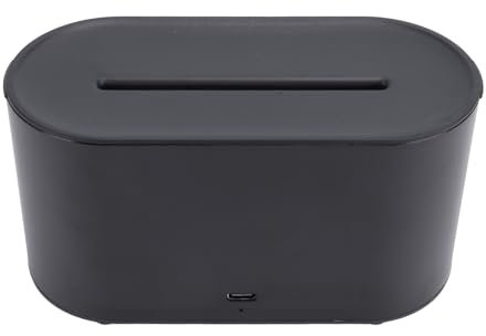 Colorful Flame Fire Diffuser Humidifier, Relaxing 130ml USB Plug in 7 Flame Colors Essential Oil Diffuser for Office (Black)