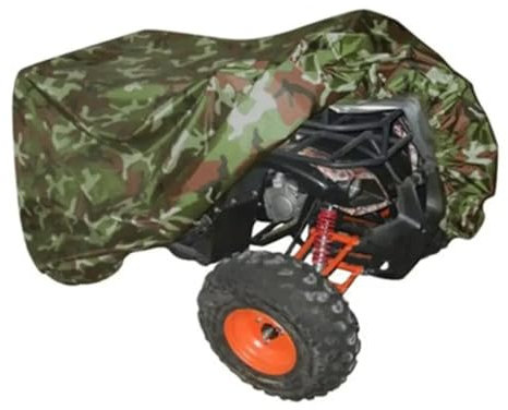 FNERRMEVC Auto wasserdichte Motorradabdeckung 190T Camouflage wasserdichte Motorradabdeckung Für Quad ATV Roller Fahrrad Zelt Zubehör(M)