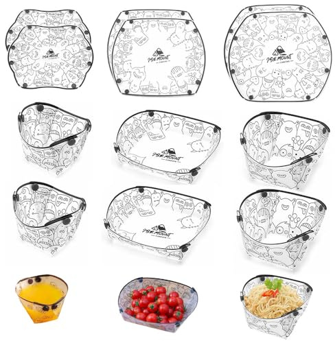 MIUPOO Collapsible Bowl Plate Cup Set, Portable Camping Tableware, Food Grade Material Free Folding Plate for Outdoor Camping Hiking Family Picnic Gatherings Business Trips,Set of 6, 3 Sizes.