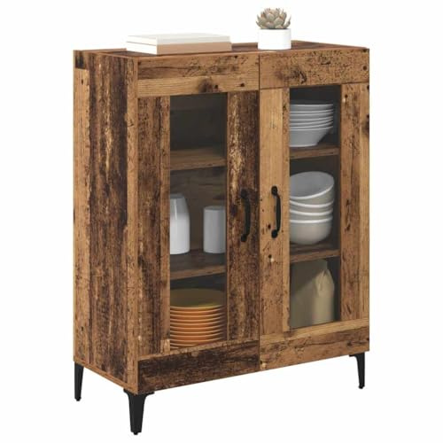 vidaXL Sideboard Altholz 69,5 x 34 x 90 cm Verbundholz und Eisen