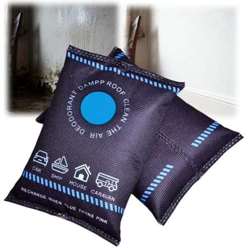 2Pcs Dehumidification Bag Desiccant,Car Dehumidifier Bag,Dehumidification Bag Desiccant,Damp Absorber,Moisture Bags,Condensation Absorbers,Dehumidifier Bags for Closet,Car,Basement,Rv and Storage