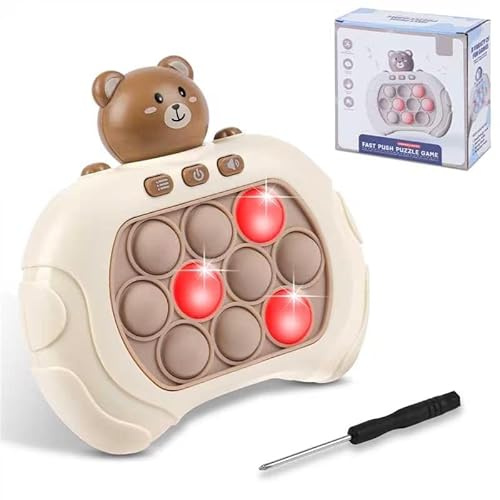 Ainiv Quick Push Game Fidget Toys Pro, Schnelle Push Blasen Spielkonsole, Puzzle-Spielmaschine Game Controller, Bubble Sensory Fidget Toy mit Musik, Elektronisches Sensorspiel