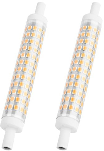 AIMEOKO R7S LED 118mm Dimmbar 10W 3000K Warmweiß, 1200 Lumens LED 2 Stück