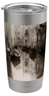 Venezianischer Kanal von Alfred Stieglitz Doppelwandiger Edelstahl-Thermobecher
