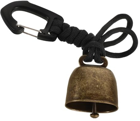Totority Campanello Vintage in Ferro Corda Portatile per Campeggio e Arrampicata, Campanello Anti-orso per Animali per Localizzare e Proteggere in Natura