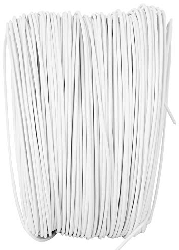 Mingzhe Fascetta in Filo di Ferro Zincato Flessibile e Resistente 0,55 Mm per Progetti Fai da Te e Giardinaggio Bianco 100 M