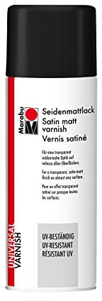 Marabu 23111018858 - Seidenmattlack, UV-beständiges Lackspray für seidenmatte Optik, für nahezu alle Oberflächen, styroporfest, lichtecht, schnell trocknend, wetterfest, 400 ml, transparent