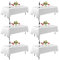 EMART Tischdecke Weiß 6 Pack, 152 x 260cm Rechteckig Tischtuch 100% Polyester Verdickt Schmutzabweisend und Washable, Tablecloth für Wedding, Party, Banquet, Hochzeit, Decoration