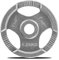 TNP Accessories Cast Iron Weight Plates, Tri-Grip Hammertone Disc, 2.5kg-25kg, Black (1.25kg x 1)