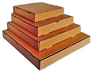 10 x Pizza Style Postal Boxes (Brown) (12.5 - 60mm DEEP)