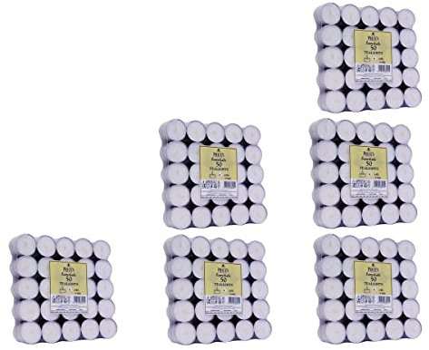 6 x Prices Patent Candles weiße Teelichter, 50 Stück