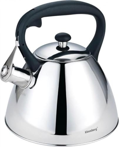 Flötenkessel 3 l Edelstahl Silber einfaches Öffnen Induktion