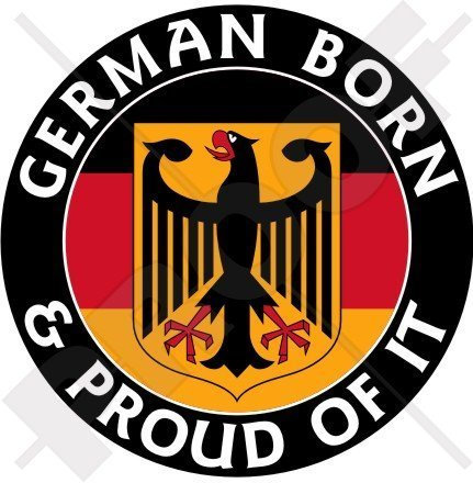 DEUTSCHLAND Deutsch Geboren und Stolz Deutschland 100mm Auto & Motorrad Aufkleber, Vinyl Sticker