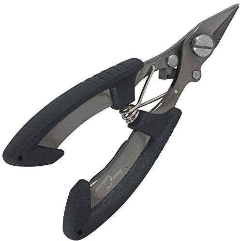 Iron Claw Steel Wire Cutter 12, 5cm - Angelschere für Stahlvorfächer & Vorfachmaterial, Schere für Raubfischvorfächer