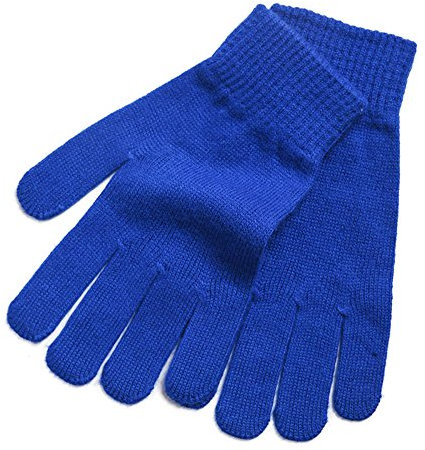 iMongol unverkennbare Handschuhe/Fäustlinge für Damen, 100% reines Kaschmir, warme Wolle blau blau