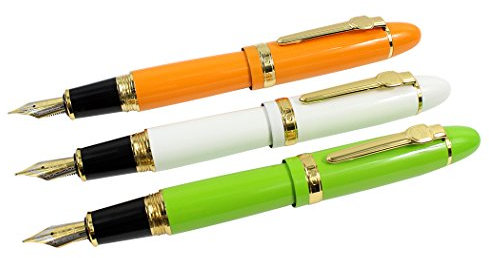 zoohot Jinhao 159 Füllfederhalter Goldverzierung mittlere Spitze Himmel 3 Stück in 3 Farben