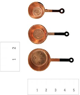 Ferrari & enveloppe arrighetti casseroles en cuivre 3 pièces – Bertoni Presepi Ligne Noël (Lot de 4 pièces)