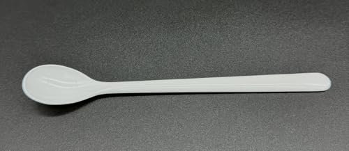 Löffel 18 cm Mehrzwecklöffel Joghurtlöffel Eislöffel Cocktaillöffel 6 Stück Mehrweg, Kunststoff plastik, Weiß