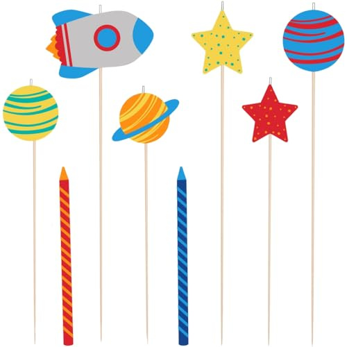 Blast Off Birthday Candle Set (8 pc)