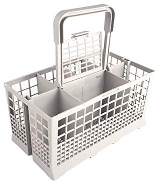 Sanfor Universal Cutlery Basket for Dishwashers | 24 x 13.50 x 12.50 cm Compartments | Grey | One, Gray, Standard Size