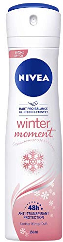 2x 150ml Nivea Winter Moment 48h Anti Transpirant Deo Spray sanfter Winter Duft klinisch getestet (2er Pack)