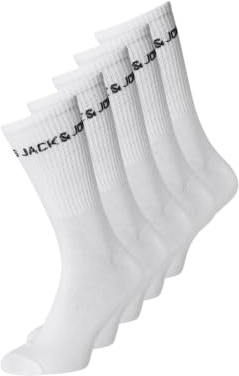 JACK & JONES Men's Jacbasic Logo Tennis Sock 5 Pack Tennis Socks (pack of 1)