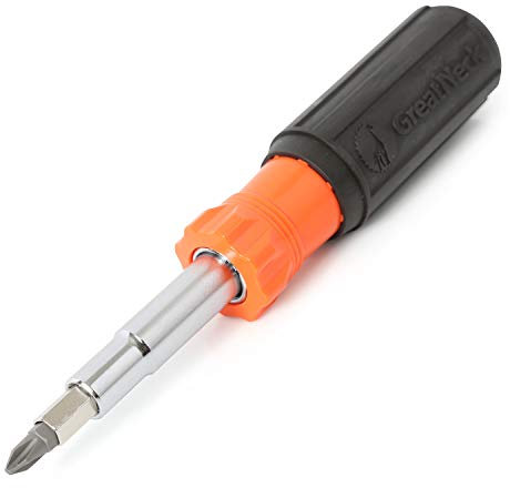 Great Neck SD11RC 11 in 1 Screwdriver and Nut Driver Set, Multi-Bit Cushion Grip, Multi Tool Screwdriver Kit, HVAC Tools, Electrician Tools