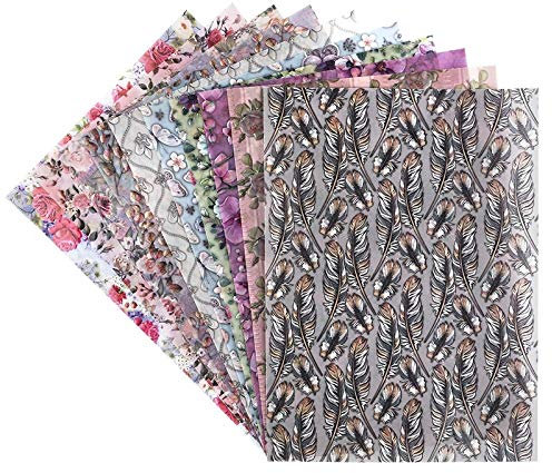 Ideen mit Herz Dekorpapier | Motiv-Transparentpapiere Deluxe | geprägt | farbig | Spotlack-veredelt | DIN A4 | 150g/m² | 10 Bogen | Bastelpapier mit Muster (Floristik Mix)