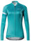 Santic Radtrikot Damen Lange Fahrradtrikot Damen Fahrradshirt Radshirt Kurzarm Sommer mit Taschen Blau EU XXL