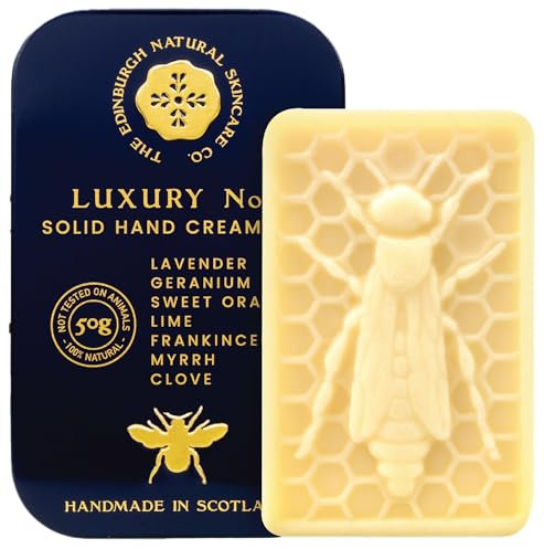 Luxury No.1 Hand Cream Bar – 100% Natural Moisturiser for Very Dry Hands | With Beeswax, Cocoa Butter & Coconut Oil | Long-Lasting, Travel-Friendly, Cruelty-Free, Ideal for Gifting | 50g