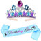 SIEBOLD 2 Stück Birthday Crown Sash,Geburtstag Kopfschmuck mädchen,Alles Gute zum Geburtstag Kopfschmuck für Mädchen Frauen Geburtstagsfeier Dekoration